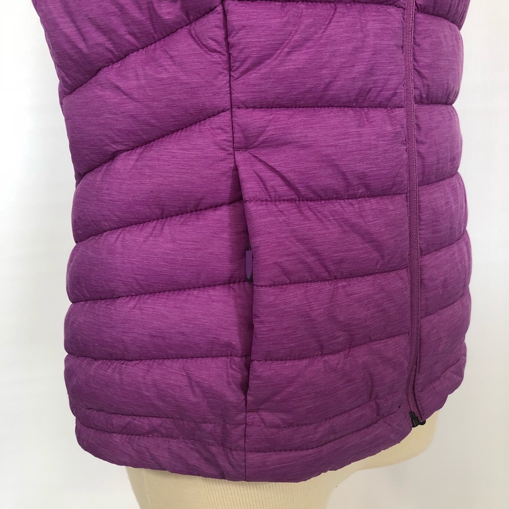 NWOT Tangerine purple quilted  hooded vest S - Picture 4 of 8